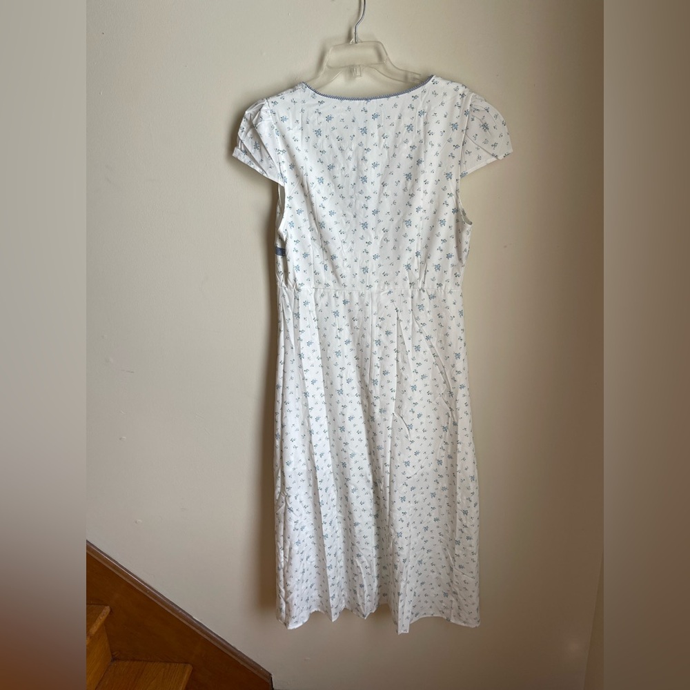 Cider white floral V-neck midi dress Bohemian Western Size Large - Picture 4 of 8